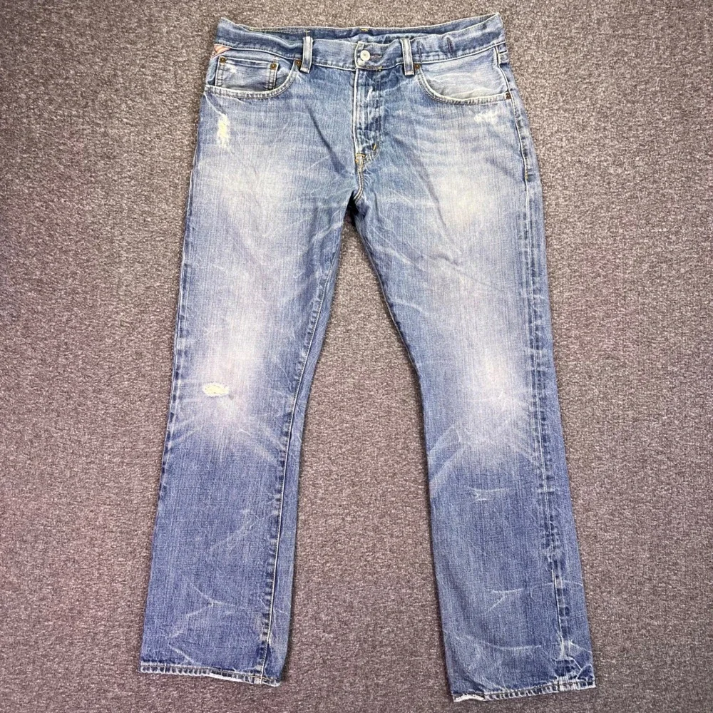 Denim & Supply Ralph Lauren Jeans Men 34x30 Blue Bootcut Casual Distressed Denim